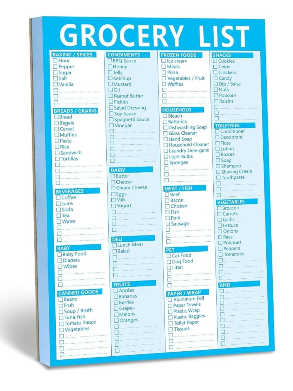 Hebayy 90 Pages Grocery Shopping Weekly Planner List Note Pad with Magnet Mounti